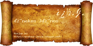 Énekes János névjegykártya