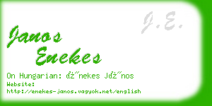 janos enekes business card